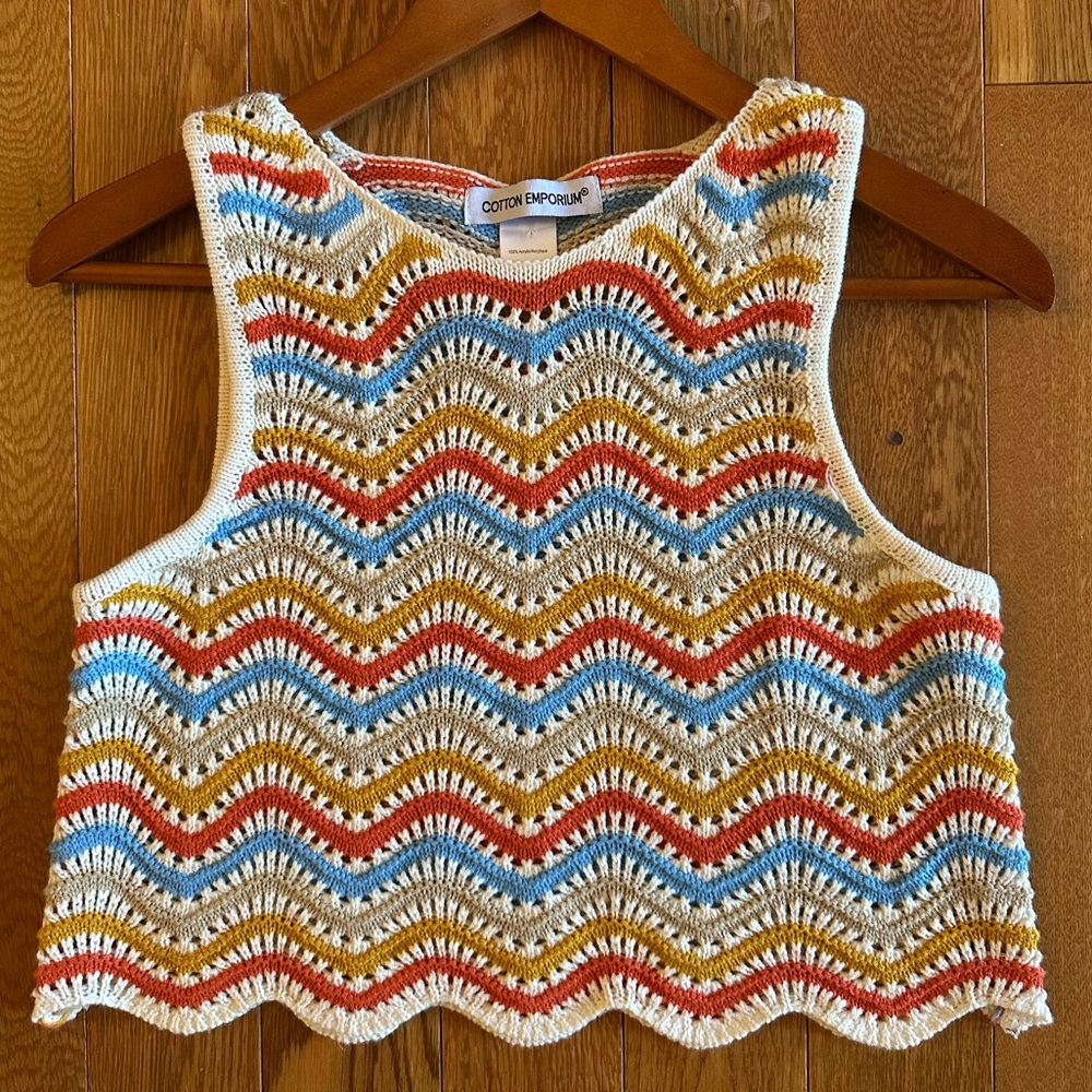 Cotton Emporium Multicolor Knit Tank Top